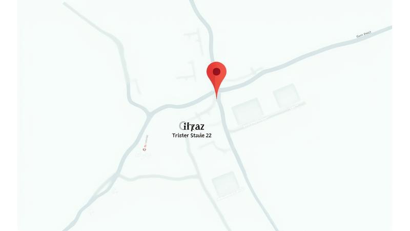 Static map showing Askypas office location at Triester Straße 22 in Graz, Austria, with nearby landmarks and public transport icons.