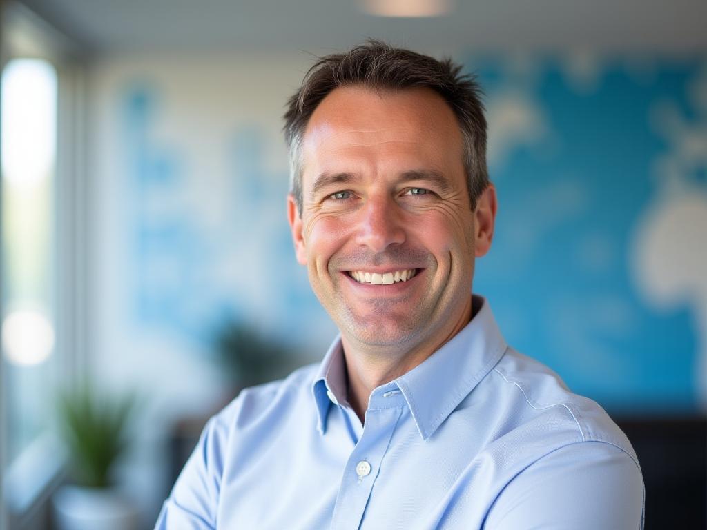 Porträt von Alexander Müller, dem CEO von Askypas Road & Travel Services