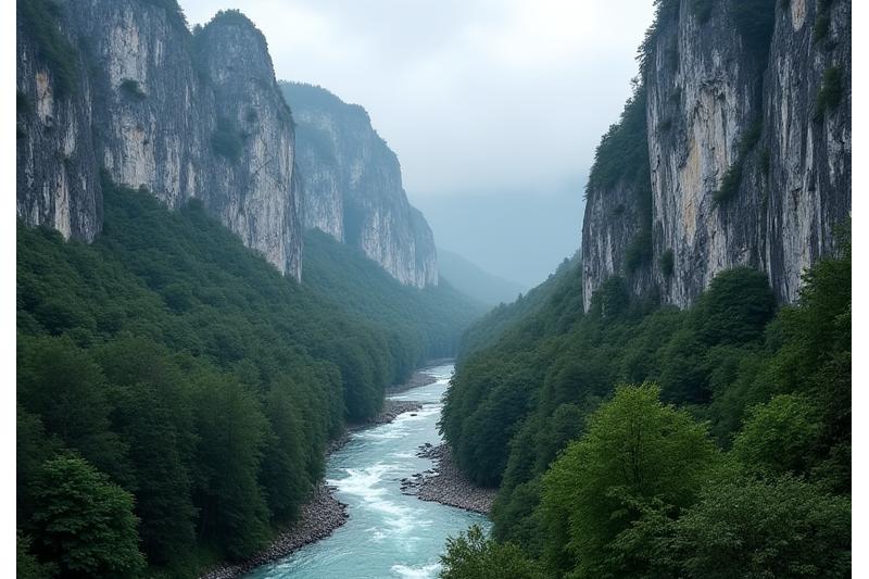 Gesäuse Nationalpark mit dramatischen Schluchten und Kalksteinfelsen