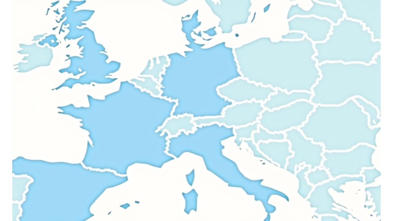 Karte Mitteleuropas mit Vignetteninformationen für angrenzende Länder